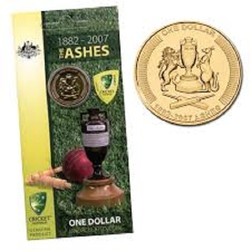 2007 The Ashes Uncirculated $1 RAMint Coin in Card