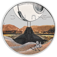 2026 Dune 1oz Silver Coloured Perth Mint Presentation Case & COA, front