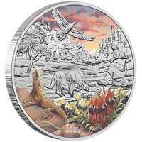 2026 Wonders of Australia The Outback 1oz Silver Coloured Perth Mint Coin in Card, obverse