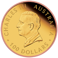 2025 Australia Five Sovereign Gold Reverse Gilded Perth Mint Presentation Case & COA, obverse