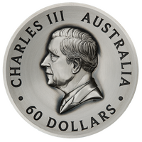 2025 Butterfly 2 Kilo Silver Antiqued Coloured Perth Mint Presentation Case & COA, obverse