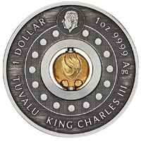 2026 Year of the Horse Rotating Charm 1oz Silver Antiqued Perth Mint Presentation Case and COA, obverse