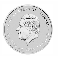 2026 Bridgerton Lady Whistledown 1oz Silver Coloured $1 Perth Mint Presentation Case & COA, obverse