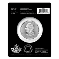 2025 Treasured Maple Leaf Congratulations Fireworks Privy Mark 1oz Silver Bullion 5 Royal Canadian Mint Coin in Card, obverse