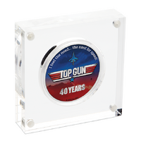 2026 40 Years of Top Gun 1oz Silver Coloured $1 Perth Mint Presentation Case & COA, obverse