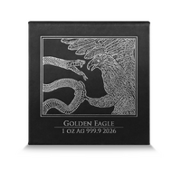 2026 Golden Eagle Malta 1oz Silver Ruthenium, Yellow Gold, Numbering 5 Euro Germania Mint Presentation Case & COA, obverse