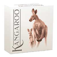 2026 Australian Kangarooo 1oz Silver Proof High Relief Coloured Perth Mint Presentation Case & COA, obverse