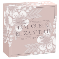 2026 H.M. Queen Elizabeth II 100th Anniversary 1oz Silver Proof Perth Mint Presentation Case and COA, obverse