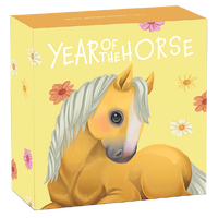 2026 Baby Horse 1/2oz Silver Proof Coloured Perth Mint Presentation Case & COA, obverse