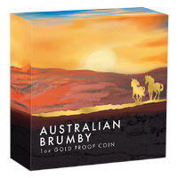 2026 Australian Brumby 1oz Gold Proof Perth Mint Presentation Case & COA, obverse