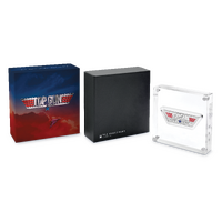 2026 40 Years of Top Gun 1oz Silver Coloured Logo Shaped $1 Perth Mint Presentation Case & COA, obverse