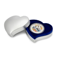 2026 Love is Precious Great Northern Diver 1oz Silver Coloured Proof Agoro Presentation Case with Mark of Authenticity NZ, obverse