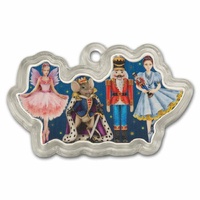 2026 Nutcracker on Stage Christmas 1oz Silver Coloured $2 PAMP Hanging Capsule Ornament , obverse