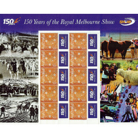 Royal Melbourne Show 150 Years Aus Post Stamp Sheet image