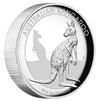 2016 Australian Kangaroo 1 oz Silver High Relief Perth Mint image