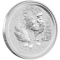2017 Australian Lunar Series II: Year of the Rooster 1/2 oz Silver Bullion Perth Mint Complete Roll of 20 Capsules image