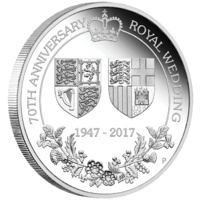 2017 70th Anniversary of the Royal Wedding 1 oz Silver Proof Perth Mint image
