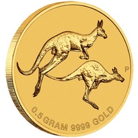 2018 Miniature Kangaroo 0.5g .9999 Gold Perth Mint in Card image