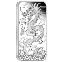2018 Dragon 1 oz Silver Proof Perth Mint Rectangular Coin image