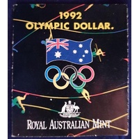 1992 Barcelona Olympic Uncirculated $1 RAMint in Royal Easter Show Sleeve image