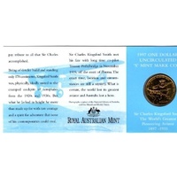 1997 Kingsford Smith "S" Mintmark Uncirculated $1 RAMint In Folder