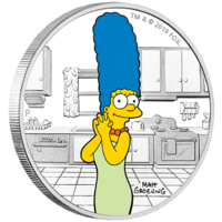 2019 The Simpsons: Marge 1 oz Silver Proof Perth Mint COA & Presentation Case image