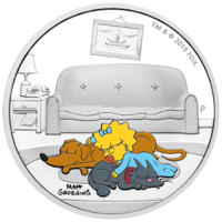 2019 The Simpsons: Maggie 1 oz Silver Proof Perth Mint Presentation Case & COA image