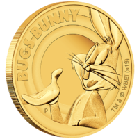 2019 Looney Tunes: Bugs Bunny 1/4oz Gold Proof Perth Mint Presentation Case & COA image