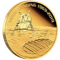 50th Anniversary of the Moon Landing 2019 1oz Gold Proof Coin Perth Mint