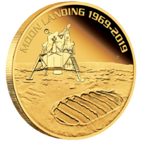 50th Anniversary of the Moon Landing 2019 1oz Gold Proof Coin Perth Mint image