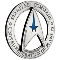 2019 Star Trek: Starfleet Command Emblem Holey Dollar & Delta Set 3oz Silver Antiqued Perth Mint Presentation Case & COA image
