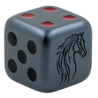 2026 Dice Lunar Year Horse 1oz Silver Black Antiqued Fiji $1 Fijian Presentation Box & COA, front