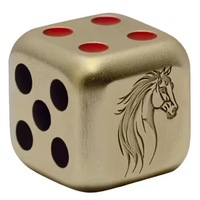 2026 Dice Lunar Year Horse 1oz Silver Gilded Fiji $1 Fijian Presentation Box & COA, front