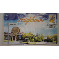 2019 Neighbours Stamp and Coin Cover One Dollar $1 Royal Australian Mint AusPost PNC image