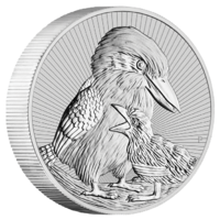 2020 Mother & Baby Kookaburra 2oz Silver Bullion Piedfort Perth Mint Coin image