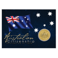 2020 Australian Citizenship AlBr $1 Perth Mint Coin in Card COA image