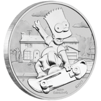 2020 The Simpsons Bart 1 oz Silver Perth Mint Coin in Card image