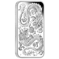 2020 Dragon Rectangular 1oz Silver Proof Perth Mint Presentation Case & COA image