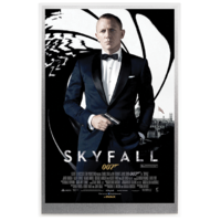 2020 James Bond Skyfall 5g Silver Foil Poster Perth Mint Presentation Display Case 007 image