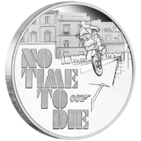 2020 James Bond 007 No Time to Die 1 oz Silver Proof Perth Mint Presentation Case & COA image