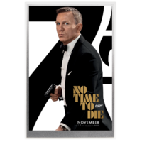 2020 James Bond No Time to Die 5g Silver Foil Movie Poster Perth Mint Presentation Display Case 007 image