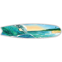 2020 Surfboard 2oz Silver Coloured Perth Mint Presentation Case & COA image