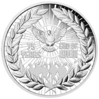 2020 End of World War II 75th Anniversary 1 oz Silver Proof Perth Mint Presentation Case & COA image