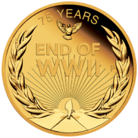 2020 End of World War II 75th Anniversary 1/4oz Gold Proof Perth Mint Presentation Case & COA image