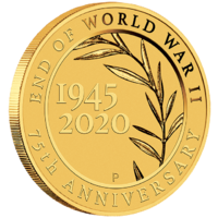 2020 End of World War II 75th Anniversary 0.5g Gold Perth Mint Coin in Card