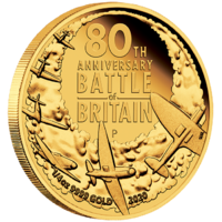 2020 80th Anniversary Battle of Britain 1/4 oz Gold Proof Perth Mint Presentation Case & COA