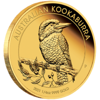 2021 Australian Kookaburra 1/4 oz 99.99 Gold Proof Perth Mint Presentation Case & COA image