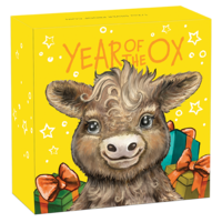 2021 Lunar Baby Ox 1/2 oz Silver Proof 50c Perth Mint COA & Presentation Case