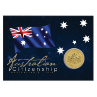 2021 Australian Citizenship AlBr $1 Perth Mint Coin in Card image