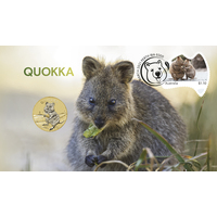 2021 Quokka Stamp and Coin Cover One Dollar $1 Perth Mint AusPost PNC image